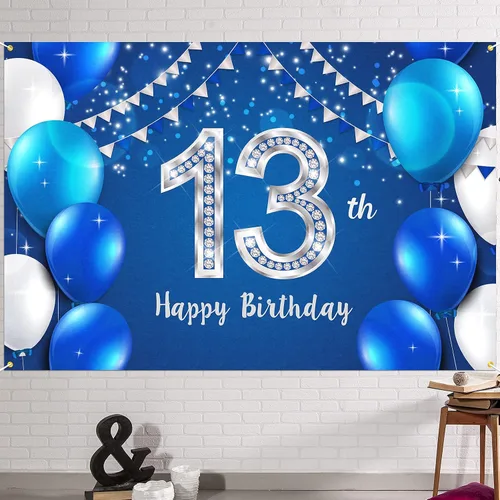 Miniatura 21 de HAMIGAR Fondo de pancarta de feliz cumpleaños número 10 de 6 x 4 pies, decoraciones de cumpleaños de 10 años, suministros de fiesta para niñas