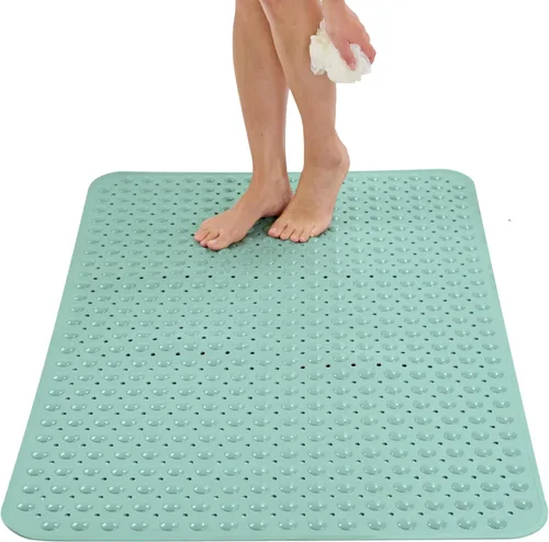 Miniatura 31 de ENKOSI Tapete de ducha extra grande antideslizante – 47 x 32 pulgadas – Tapete de ducha de baño XL – Tapetes de ducha grandes para suelos de ducha