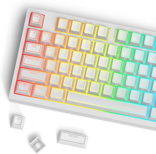 Miniatura 45 de GTSP 61 Teclas 60 Por Ciento, Teclas Ducky One 2 Mini para Teclado Mecánico Perfil OEM RGB PBT Set de Teclas con Extractor de Teclas para Cherry MX