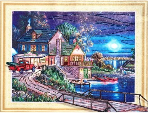 Miniatura 10 de Ezzo Kit de pintura de diamante 5D para adultos, 20 x 16 pulgadas, juego de arte de bricolaje por números, arte de diamantes con forma espacial
