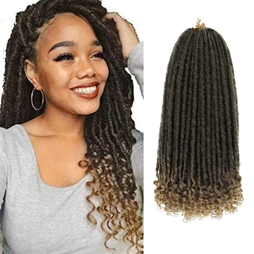 Miniatura 35 de 6 paquetes de cabello de ganchillo Goddess Locs, locs falsos rectos de 12 pulgadas para ganchillo, extensiones de cabello sintético suave rizado