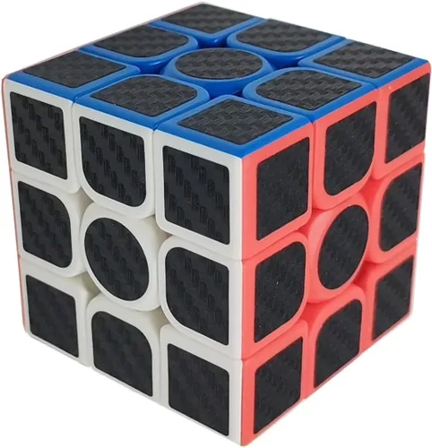 Miniatura 2 de Pegatinas de fibra de carbono Professional Speed Magic Cube 3x3, color negro