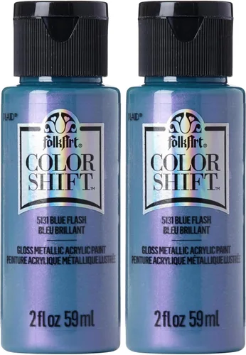 Miniatura 18 de FolkArt Pintura de cambio de color, 2 onzas, Plum Flash 2 Fl Oz Flash de ciruela