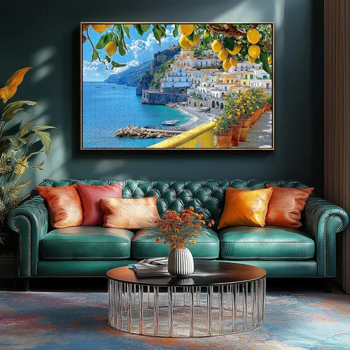 Miniatura 4 de MINIWAN Rompecabezas de 300 piezas de la Costa Amalfi, rompecabezas de alta calidad para adultos, estilo rústico, 17 x 11 pulgadas Premium Jigsaw