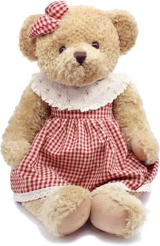 Miniatura 3 de oitscute Oso de Peluche Grande para Bebé con Ropa Animal de Peluche Lindo Juguete Suave de Felpa 25" (Grande Rojo y Marrón)