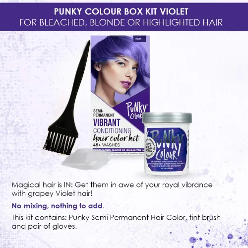 Miniatura 3 de Punky Colour Box Kit Cherry on Top - Tinte semipermanente para el cabello, vegano, sin crueldad, dura hasta 35 lavados