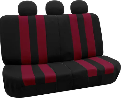 Miniatura 44 de FH Group - Juego completo de fundas para asientos de auto con rayas llamativas, ajuste universal para asientos delanteros de respaldo bajo, Verde