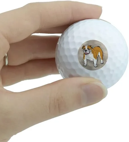 Miniatura 2 de GRAPHICS & MORE Paquete de 3 pelotas de golf de bulldog inglés para perros