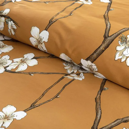 Miniatura 3 de Eikei Funda de edredón floral con flor de almendro, estilo chinoiserie, árboles en flor, vides y ramas, juego de ropa de cama de algodón de fibra