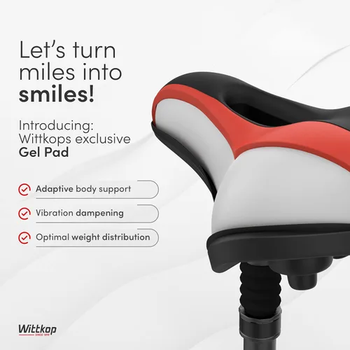 Miniatura 3 de Wittkop - Asiento de bicicleta de gran tamaño para bicicleta Peloton y bicicleta +, asiento de bicicleta cómodo, compatible con bicicletas Peloton
