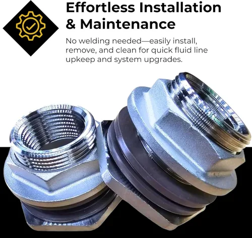Miniatura 7 de MiniBrew Mamparo sin soldadura NPT EZ de 1/2 pulgada con juntas EPDM para elaboración casera (paquete de 3)