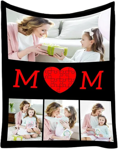 Miniatura 13 de Manta personalizada con texto en imagen, fotos, regalos para adultos, niños, novia, novio, Navidad, Halloween, día del padre, madre, San Valentín
