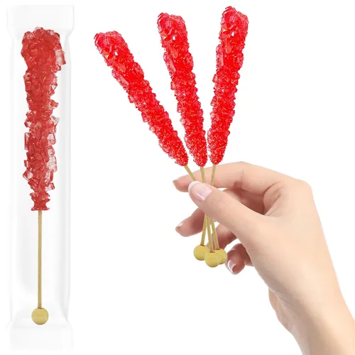 Miniatura 4 de Fruidles Paletas rosadas de caramelo de cereza y marrasquino, surtido de colores y sabores, envueltas individualmente, 6.5 pulgadas (paquete de 12)