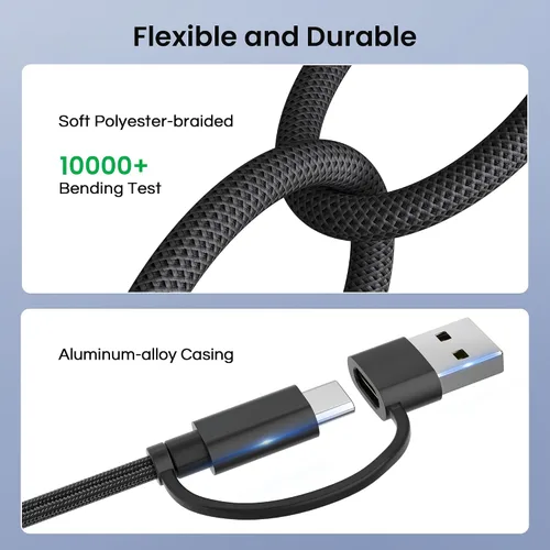 Miniatura 5 de Basesailor Cable de carga para iPad mini 7ª de 3.3 pies, iPad Pro 10ª Air 4 5ª generación, cable de carga rápida de 60 W con convertidor