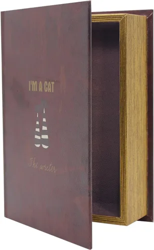 Miniatura 9 de PACOLO Cajas decorativas para libros, cubierta de madera sintética para guardar joyas ocultas, dinero y dinero en efectivo (As de corazones)