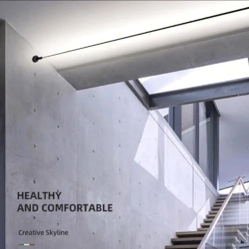 Miniatura 2 de Skyline - Tira de luz de acero lineal, lámpara de pared lineal, decoración familiar, barra de acero, barra de pasillo, longitud de bricolaje, corte