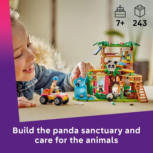 Miniatura 2 de LEGO Friends Santuario de Pandas Cuidado de Animales Juego de Construcción y Pretensión para Niñas y Niños - Juego Interactivo de Narración