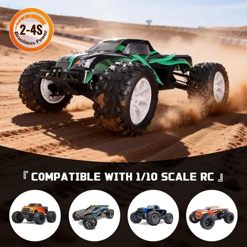 Miniatura 5 de Juego de neumáticos a control remoto de 2.8 pulgadas y ruedas hexagonales de 0.472 in de altura para Traxxas Rustler Stampede Hoss 2WD 4X4 VXL