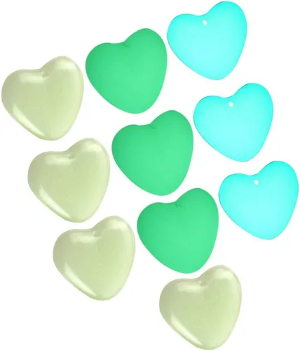 Miniatura 5 de HEALLILY Piedras de corazón que brillan en la oscuridad, piedras brillantes para pasarelas, caminos, patio, césped, jardín zen, decoración
