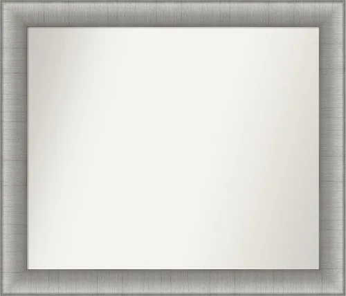 Miniatura 116 de Amanti Art Espejo de baño plateado para sobre fregadero, 28 x 47 pulgadas, espejo rectangular de plata imperial, marco de madera tradicional de gran