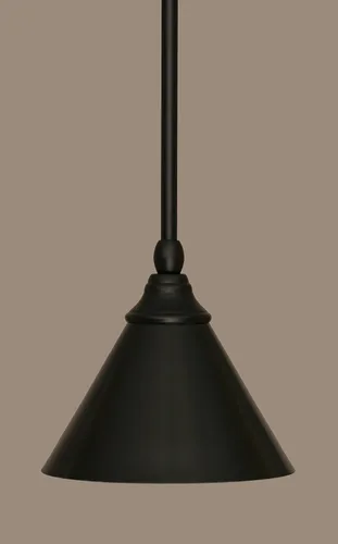 Miniatura 30 de Toltec Lighting Tallo Colgado Mini colgante, acabado de cobre negro, 3.5" cuadrado humo burbuja vidrio