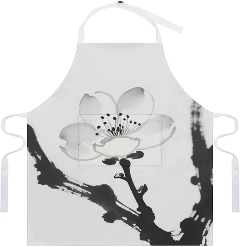 Miniatura 7 de MUSM Apron for Adults - 27.6 X 31.5 Inch, Heavy-Duty Polyester Aprons with Two Large Pockets, Waterproof Ink-wash Painting Scenery Kitchen Apron for
