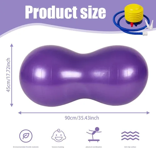 Miniatura 3 de Pelota de cacahuete, pelota de yoga para el embarazo, estabilidad de cacahuete para terapia infantil, parto, entrenamiento de fuerza central