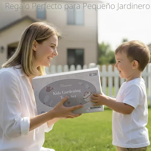 Miniatura 6 de Juego de jardinería para niños, herramientas de jardinería de calidad, juego de juguetes al aire libre para niños pequeños, incluye bolsa de mano