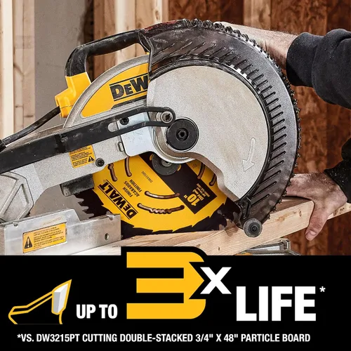 Miniatura 3 de DEWALT Hoja de sierra de mesa, 10 pulgadas, 60 dientes, acabado fino, carburo ultra afilado (DWA11060)