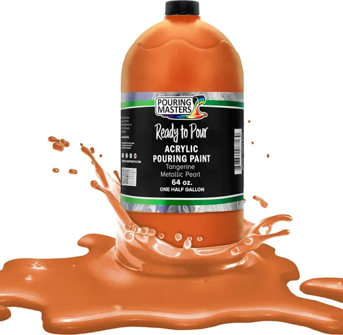 Miniatura 30 de Pouring Masters - Acrílico metálico dorado de 24 quilates - Listo para verter - Pintura para verter - A base de agua premezclada de 32 onzas