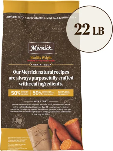 Miniatura 10 de Merrick Alimento seco para perros sin granos de alta calidad, para controlar el peso, comida saludable y natural, receta de peso saludable, bolsa