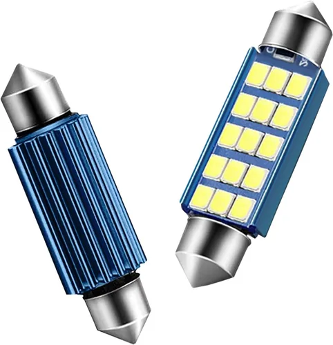 Miniatura 11 de Pack-2 focos LED extremadamente brillantes 578, 400 lm, 6500 K, chipsets 2835, 41 mm 42 mm (azul) para luces LED interiores de cúpula, mapa, puerta