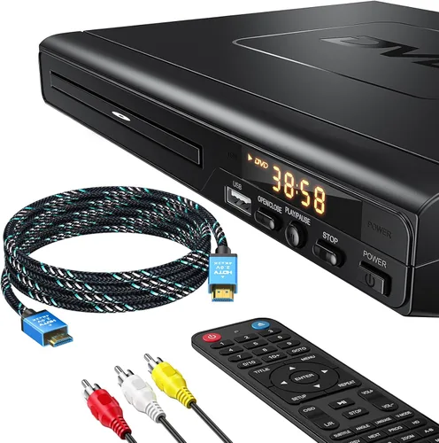 Miniatura 10 de Reproductores de DVD para TV con HDMI, reproductores de DVD que reproducen todas las regiones, reproductor de DVD simple con fácil funcionamiento