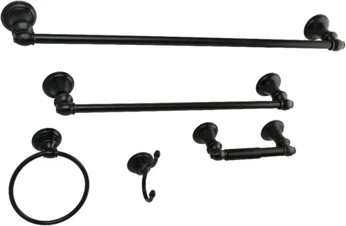 Miniatura 8 de Kingston Brass BAHK2612478BB Provence - Juego de accesorios de baño, latón cepillado, 24 x 3.5 x 2.56 pulgadas Cobrizo cepillado