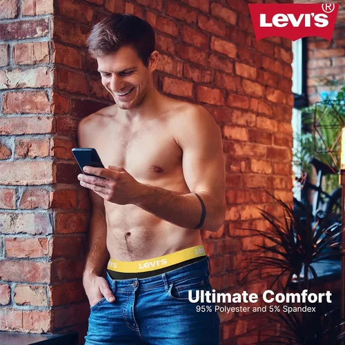 Miniatura 3 de Levi's Calzoncillos tipo bóxer de microfibra para hombre, ultra suaves, paquete de 4