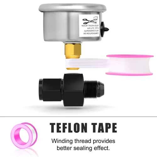 Miniatura 5 de MEANLIN MEASURE - Manómetro de acero inoxidable relleno de glicerina de 0~100 psi, esfera con cara de 1.5 pulgadas, NPT de 1/8 de pulgada