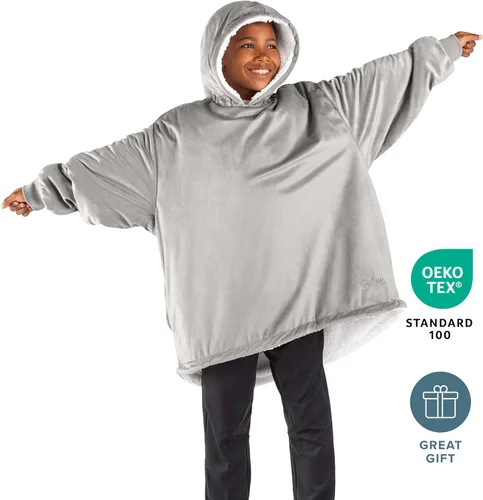Miniatura 4 de Bare Home B-Cozy - Manta con capucha, para llevar puesta, suave, afelpada, de sherpa, cálida, acogedora, de gran tamaño, disponible en tamaños