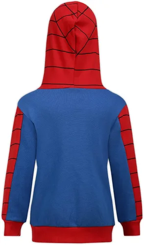 Miniatura 7 de Marvel Avengers Capitán América y Spiderman - Sudadera con capucha y cremallera para niños pequeños - Azul marinorojoblanco