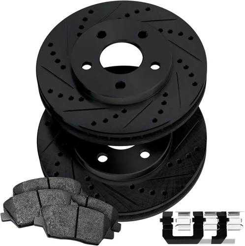 Miniatura 18 de BRAKELABS POWERSPORT Kit de frenos traseros y rotores Pastillas de freno traseras Rotores y pastillas de freno, pastillas y rotores de freno