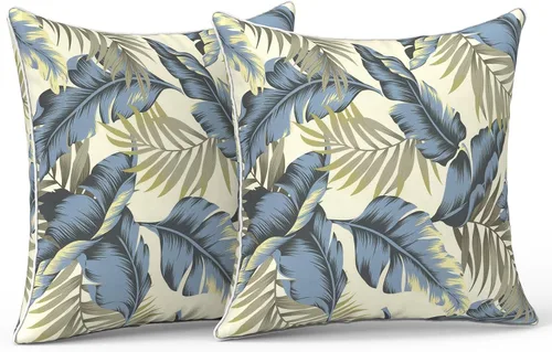 Miniatura 98 de LVTXIII Juego de 2 almohadas lumbares para patio, 12 x 20 pulgadas, resistentes a la decoloración, para exteriores con interiores, cojines lumbares