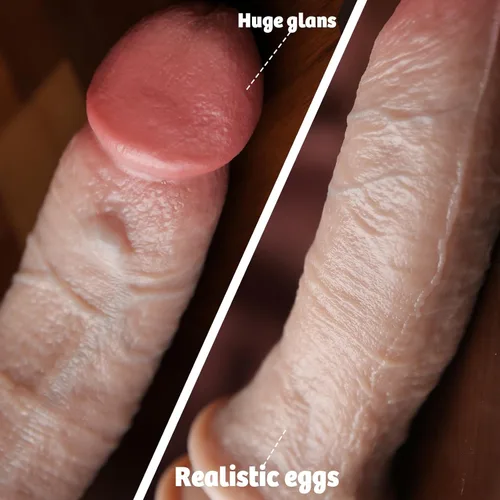 Miniatura 3 de Reproduction - Consolador hecho a mano sin huevos de 7 pulgadas, consoladores realistas de silicona con ventosa para el pene para diversión sin