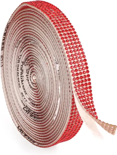 Miniatura 10 de Cinta de diamantes de imitación brillantes de 0.4 pulgadas para manualidades, tiras de cristal autoadhesivas, calcomanías de diamantes de imitación