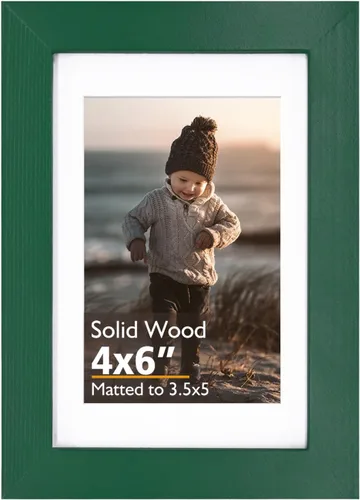 Miniatura 58 de KINLINK 3.5x5 Picture Frame, Ash Black Solid Wood Frame with Plexiglass for Table Top and Wall Mounting, Photo Frame for Horizontal or Vertical