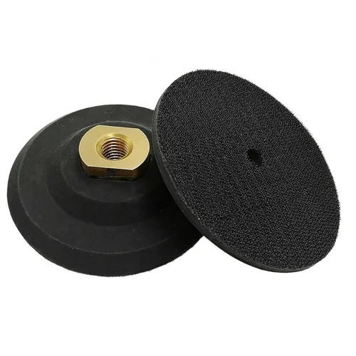 Miniatura 6 de Almohadilla de respaldo de pulido de 4 pulgadas con base de goma para soporte de almohadilla de pulido de diamante, conector de gancho y bucle