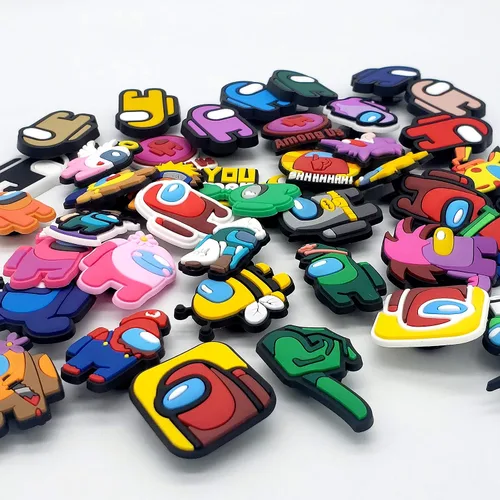 Miniatura 9 de JunxinGYL 42 piezas de dijes para zapatos, pulsera con agujeros, accesorios para niños, niñas, adolescentes y adultos, recuerdos de fiesta de Among