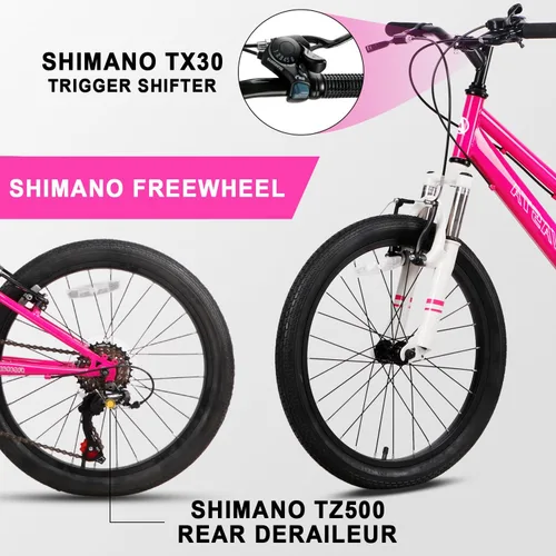 Miniatura 2 de AVASTA Govet - Bicicleta de montaña para niños de 6 a 12 años de edad, con horquilla de suspensión, transmisión de 6 velocidades, varios