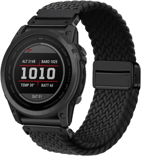 Miniatura 8 de Abanen Correa de reloj elástica de ajuste rápido de 0.866 pulgadas con hebilla magnética para Garmin Fenix 8 de 1.772 pulgadas / Fenix 7 / Fenix 6