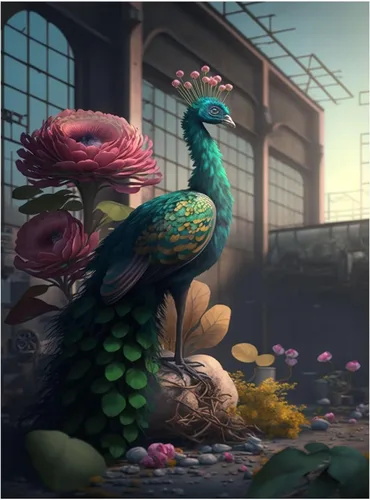 Miniatura 10 de Kit de pintura de diamantes de bricolaje hermosa pintura de pavo real, pintura de diamante 5D, diamantes de imitación de cristal, hermoso pavo real