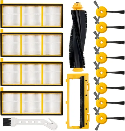 Piezas de repuesto Techecook para robot aspiradora Shark ION RVFFK700 y RVSBK700 | Cepillos laterales y filtros aptos para Shark RV700 RV720 RV750