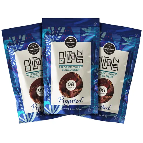 Miniatura 7 de Aufschnitt Biltong - Rebanadas de carne de res estilo sudafricano, secado al aire, sin azúcar, todos los ingredientes naturales, sin gluten